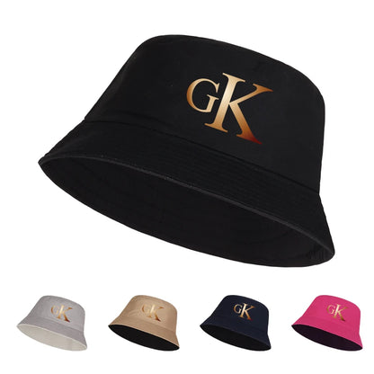 Retro GK Lettered Fisherman's Hat - Unisex Sun Hat Bucket Hats