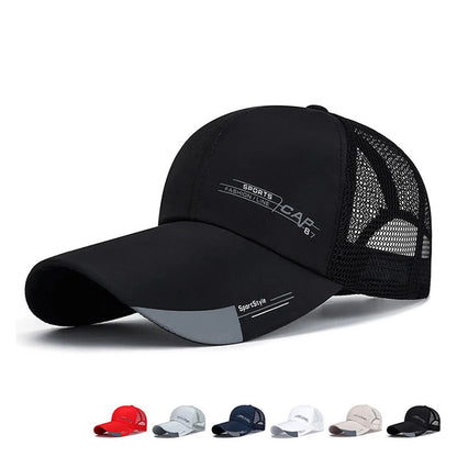 Mesh Sports Cap Men For Fish Breathable Baseball Cap Outdoor Visor Cap Long