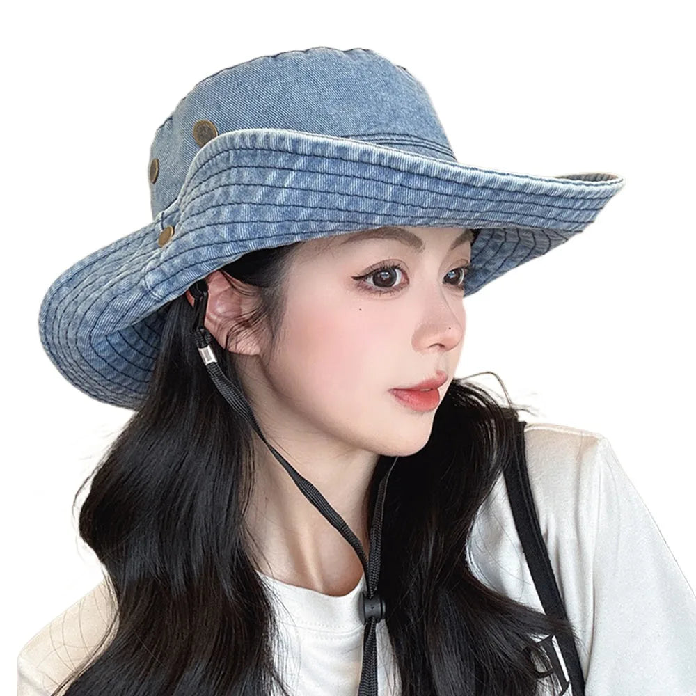 Portable Western Cowboy Summer Bucket Hat