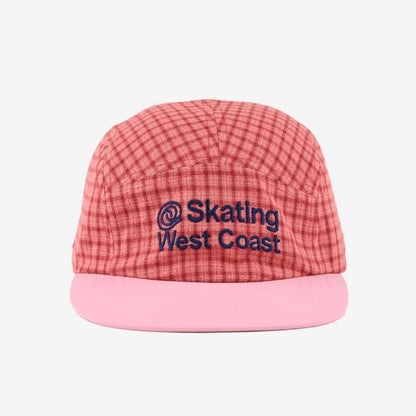 Cotton Baseball Cap Embroidered Plaid 5 Panel Hat Unisex