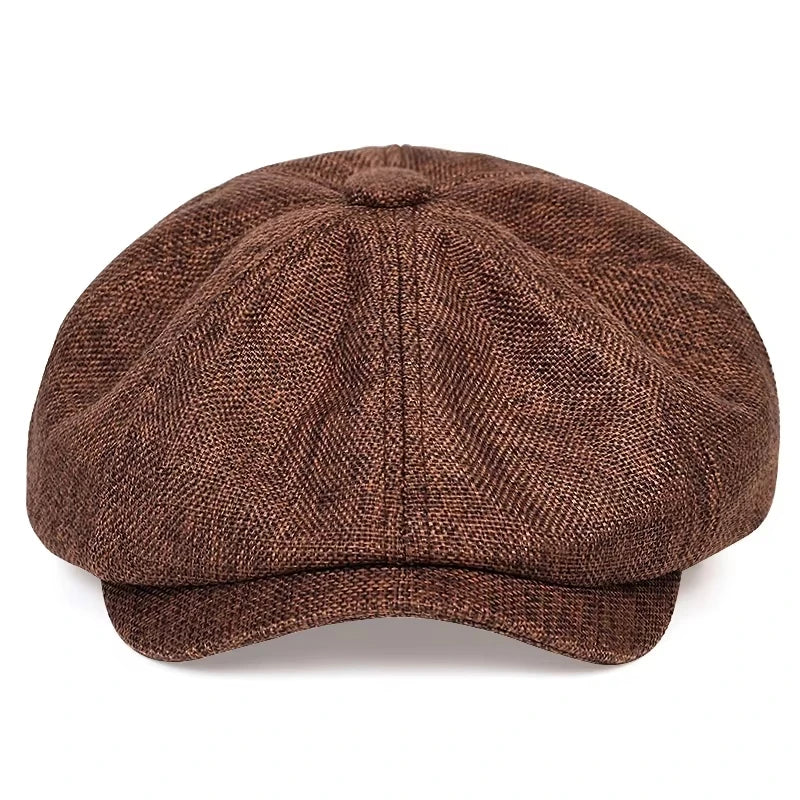 New Men Casual Newsboy Hat Spring Summer Thin Retro Beret