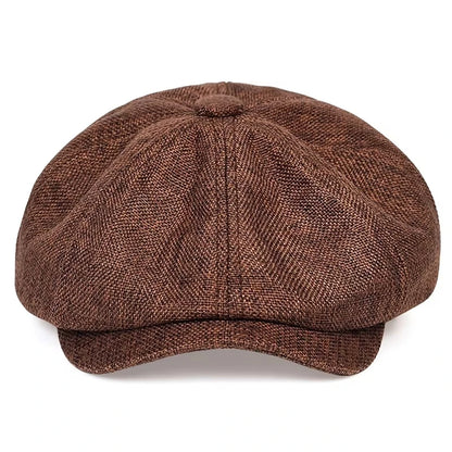 New Men Casual Newsboy Hat Spring Summer Thin Retro Beret