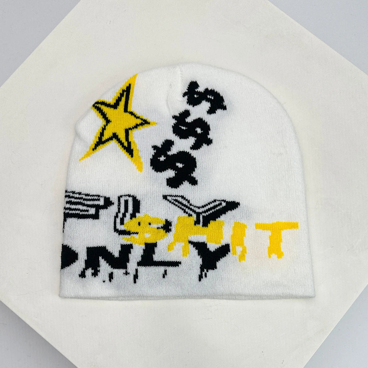 New Unisex Niche Color Block Letter Knitted Hats