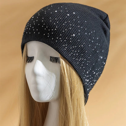 Hot Sale Women Casual Winter Fall Hat Stylish & Shiny Rhinestone Decor