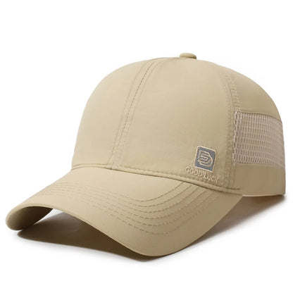 Men Quick Dry Baseball Cap Breathable Mesh Sun Hat Lightweight Adjustable