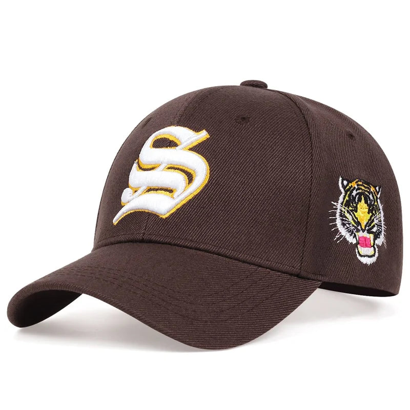 Tiger Letter Embroidery Baseball Cap Unisex Cotton Caps Outdoor Curved Brim Leisure hat