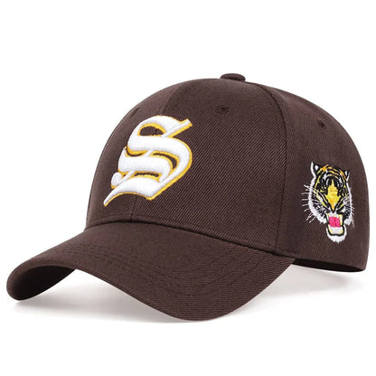 Tiger Letter Embroidery Baseball Cap Unisex Cotton Caps Outdoor Curved Brim Leisure hat