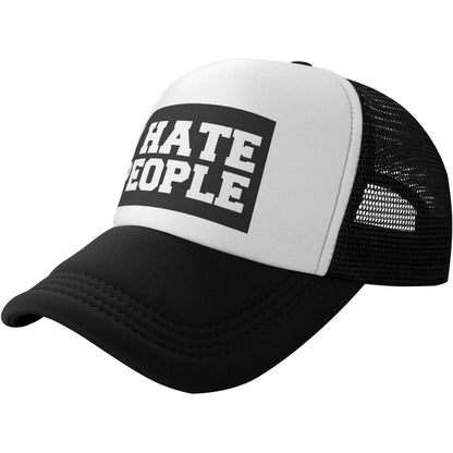 I Hate People Trucker Hat Funny Mesh Baseball Cap