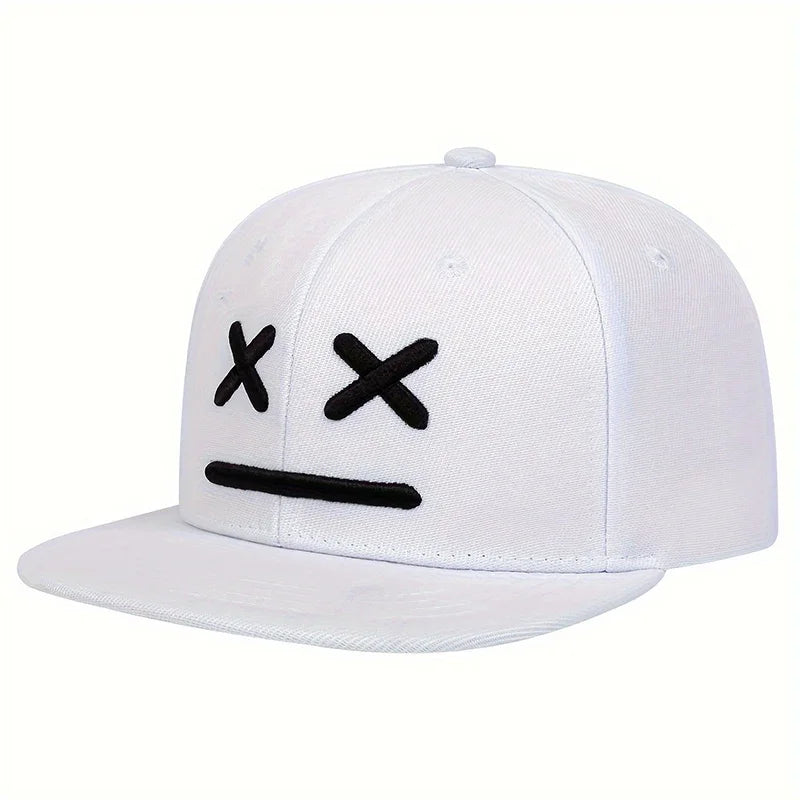 Unisex XX Smiling Face Embroidery Hip-hop Hats Spring Autumn
