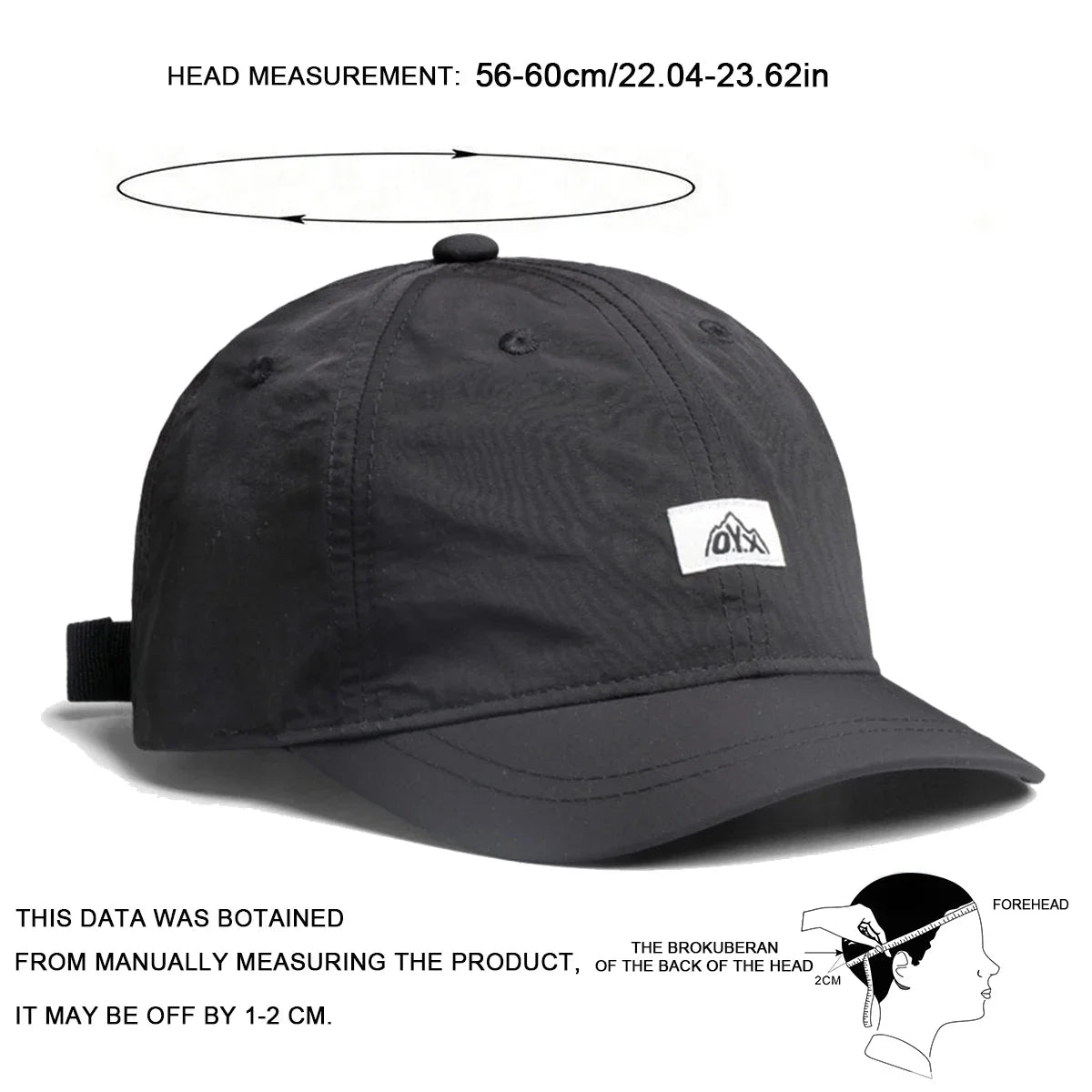 Unisex 0YX Letter Label Quick Drying Baseball Caps