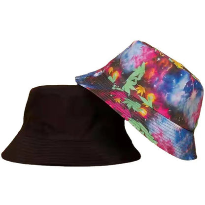 Street Graffiti Men's Bucket Hat Double-Sided Hip Hop Outdoor
