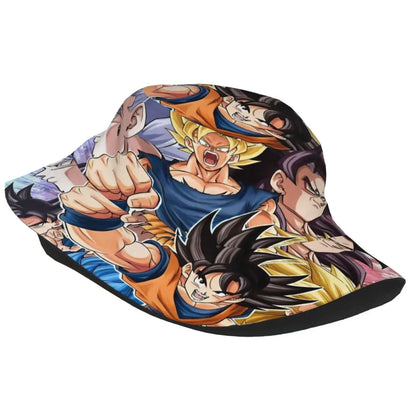Street Dragon Ball Z Bucket Hat Woman Packable Camping Japan Cartoon Fishing Fisherman Cap Summer