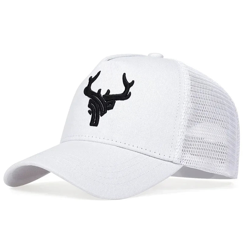 Unisex Antler Embroidered Baseball Cap Men Women Summer