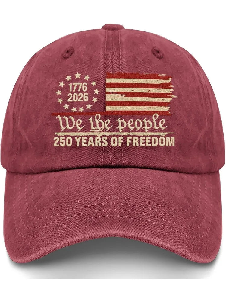 Anniversary 250 Years Freedoms 1776-2026 Baseball Hats