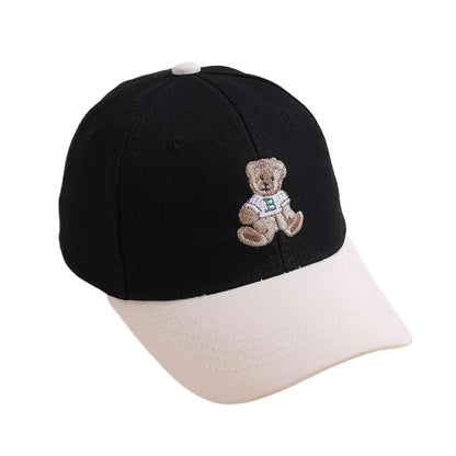 Cartoon Bear Patch Hat Children Visor Sun Hat Spring Summer Outdoor For Toddler Boys Girls