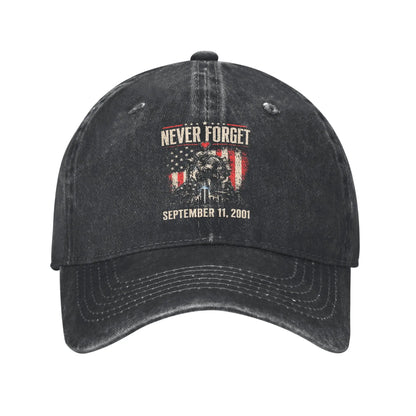 Never Forget September 11 2001 Memorial Day American Flag Casual Baseball Cap