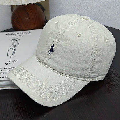 New Trendy Pony Embroidered Baseball Cap Showing Face Small Leisure Sports Cap