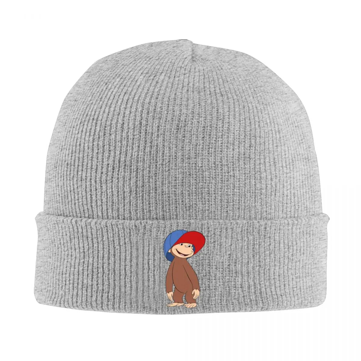 Anime Curious George Monkey Warm Knitted Cap Winter Knit Bonnet Hat