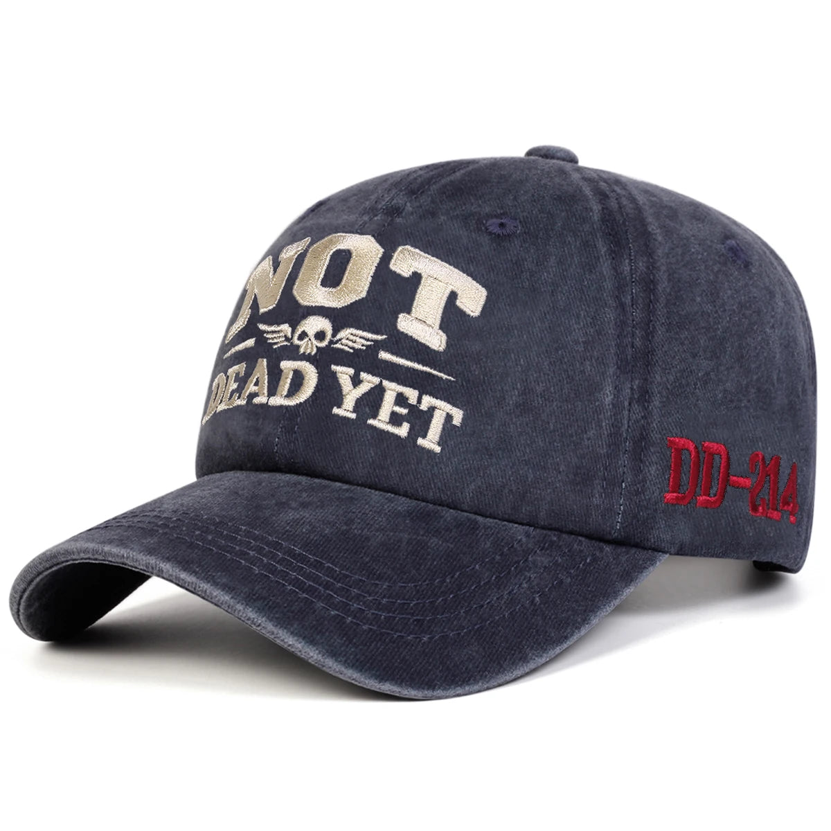 Unisex Not Dead Yet Embroidery Wash Baseball Caps Spring Autumn