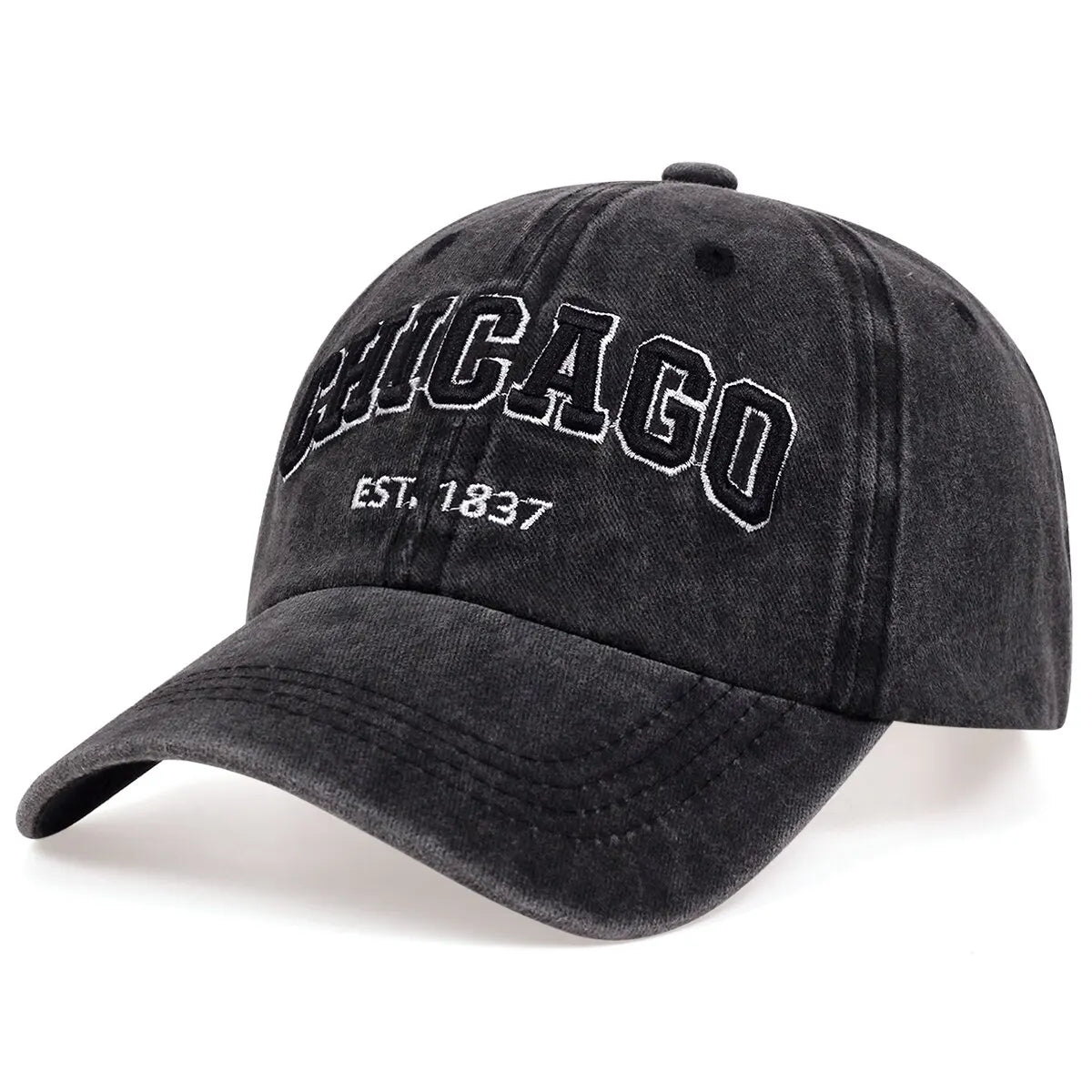 Letter Chicago Baseball Cap Men Women Spring Summer Cotton Unisex Baseball Cap