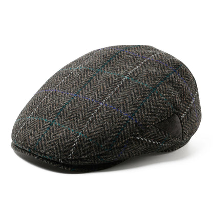 Men’s Herringbone Wool Blend Tweed Newsboy Ivy Hat