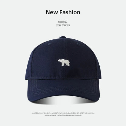 Stylish Bear Embroidered Baseball Cap Sun Protective Breathable Adjustable Ideal Casual Hat Unisex Baseball Cap