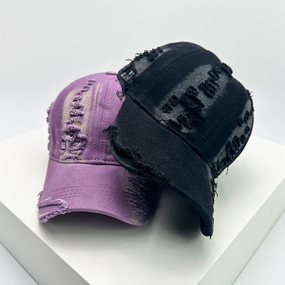 New Men Women Gradient Broken Style Baseball Hats