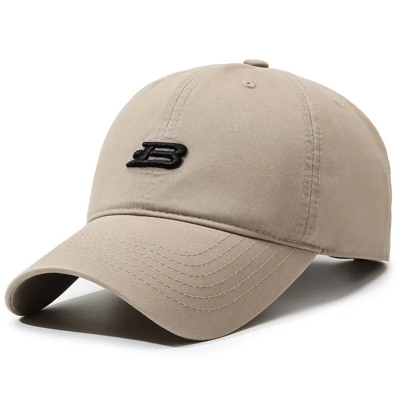 Unisex B Letter Embroidery Baseball Caps Spring and Autumn