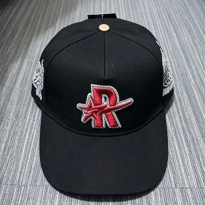 Contrast Brim 3D Embroidered Rough Play Hats