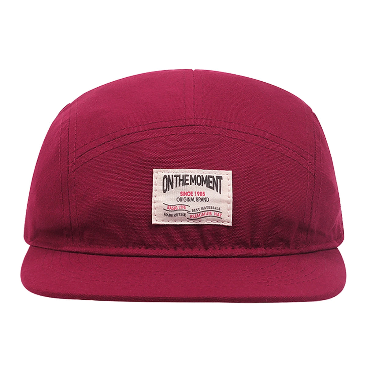 On The Moment Cotton 5 Panel Baseball Cap Snapback Caps Bone Gorras
