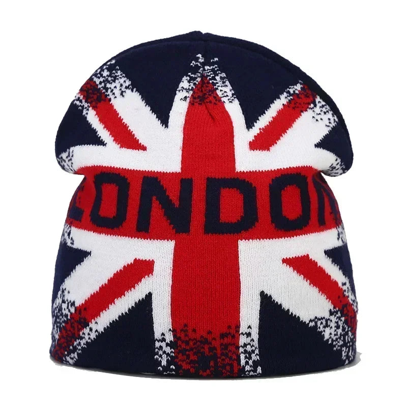 Y2K Letter Knitted Winter Autumn Beanie Cap Men Women