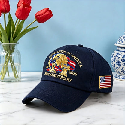 USA Patriotic Eagle Embroidered Baseball Cap