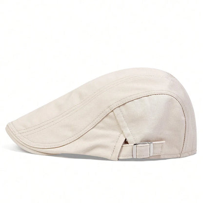 Men Light Board Solid Color Berets Newsboy Caps Hip Hop British Painters Hats Adjustable