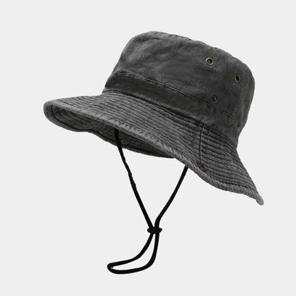 2022 Cotton Solid Bucket Hat Outdoor Fisherman Travel Sun Cap