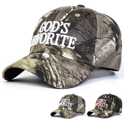 Unisex God's Favorite Letter Embroidery Baseball Caps Spring and Autumn