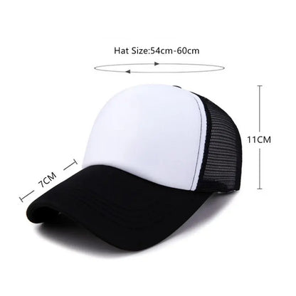 Unisex Cap Casual Plain Mesh Baseball Cap Adjustable