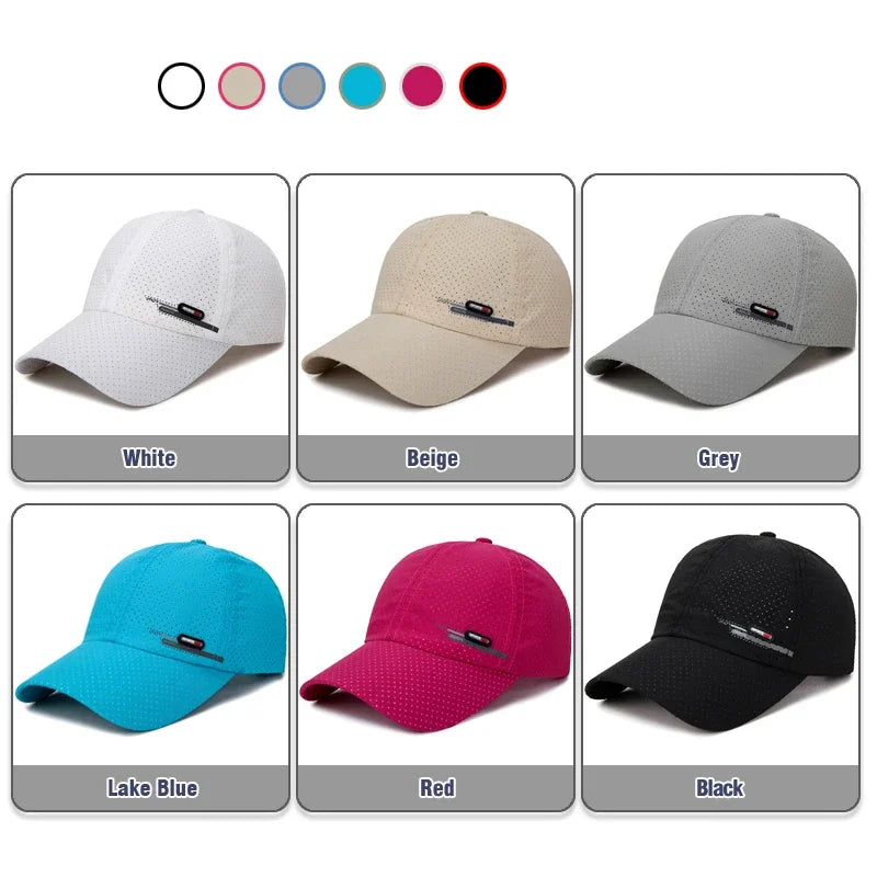 Summer Breathable Perforated Quick-Drying Hat For Men