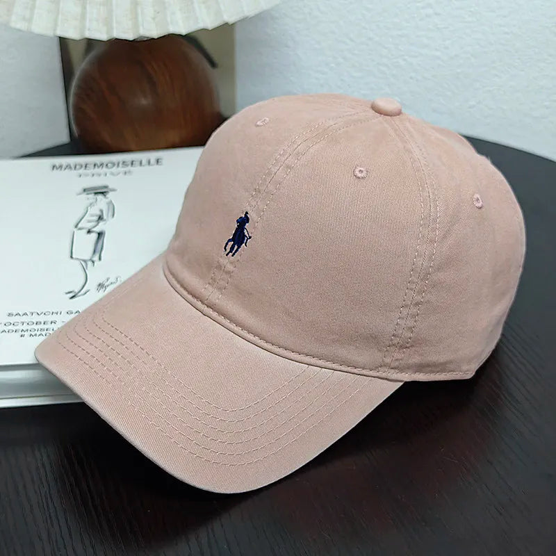 New Trendy Pony Embroidered Baseball Cap Showing Face Small Leisure Sports Cap
