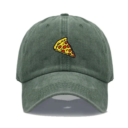 Pizza Embroidered Baseball Cap For Women Men