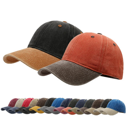 Unisex Versatile Color-Matched Washed Baseball Hat