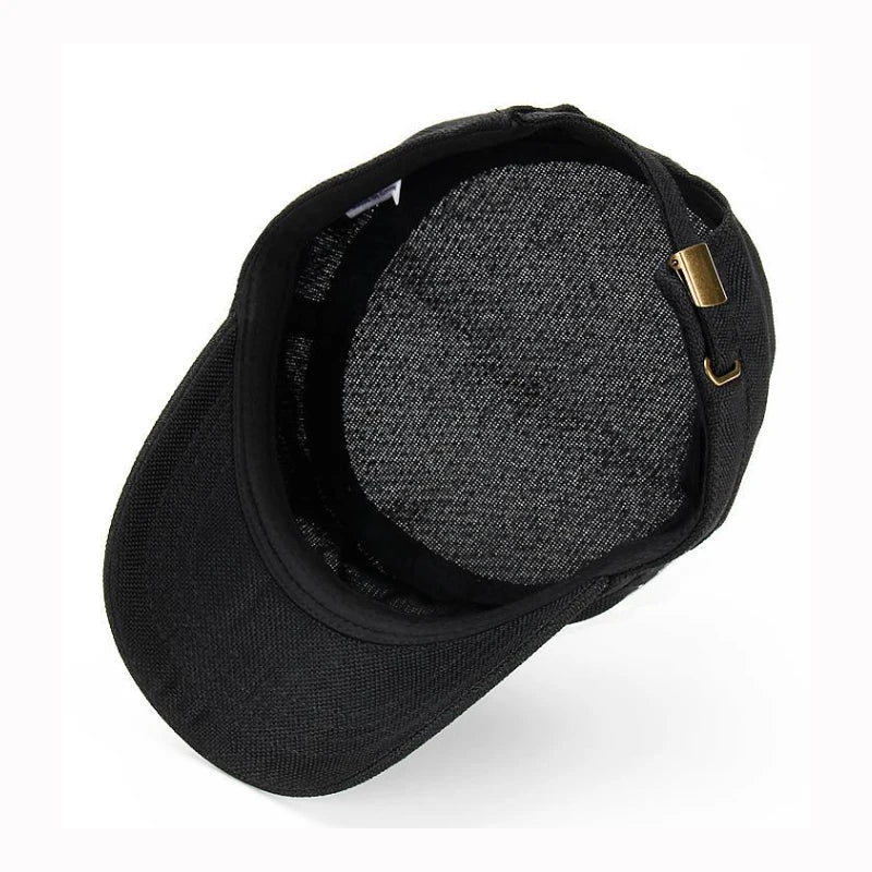 New Big Size Deep Faux Linen Baseball Hats Outdoor