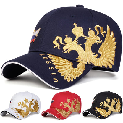 Unisex Map of Russia Embroidery Baseball Caps Spring and Autumn