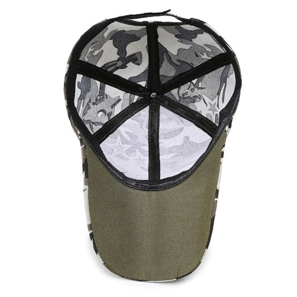Men Baseball Cap Camouflage Sports Cap Adjustable Hats For Hunting Fishing