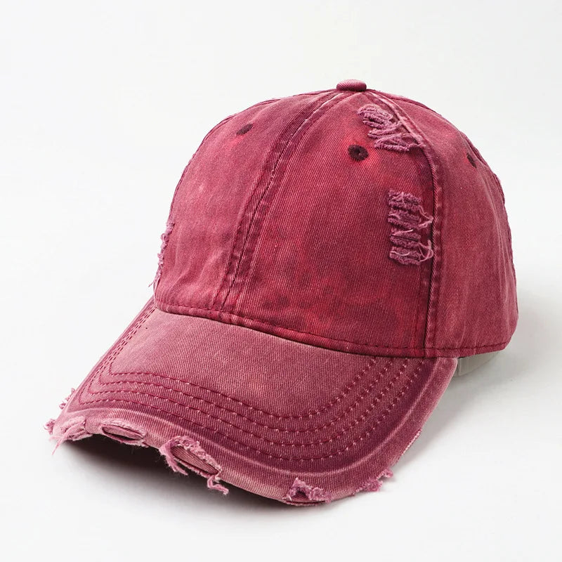 New Unisex Custom Logo Hole Broken Baseball Caps