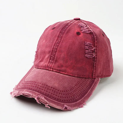 New Unisex Custom Logo Hole Broken Baseball Caps