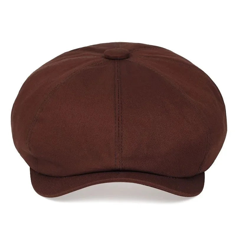 Fashion Newsboy Cap Men's Twill Cotton Hat 8 Panel Hat