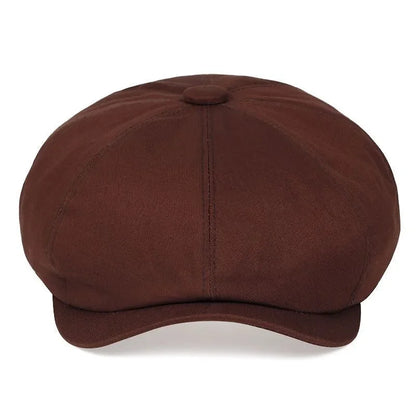 Fashion Newsboy Cap Men's Twill Cotton Hat 8 Panel Hat