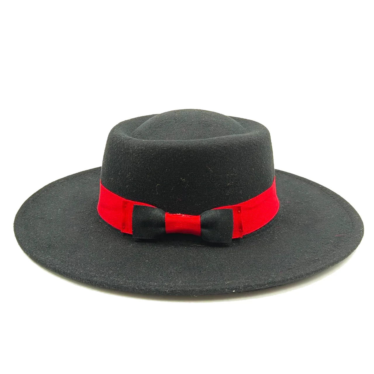 New Oversized Edge Flat Top Hat Retro French Felt Hat