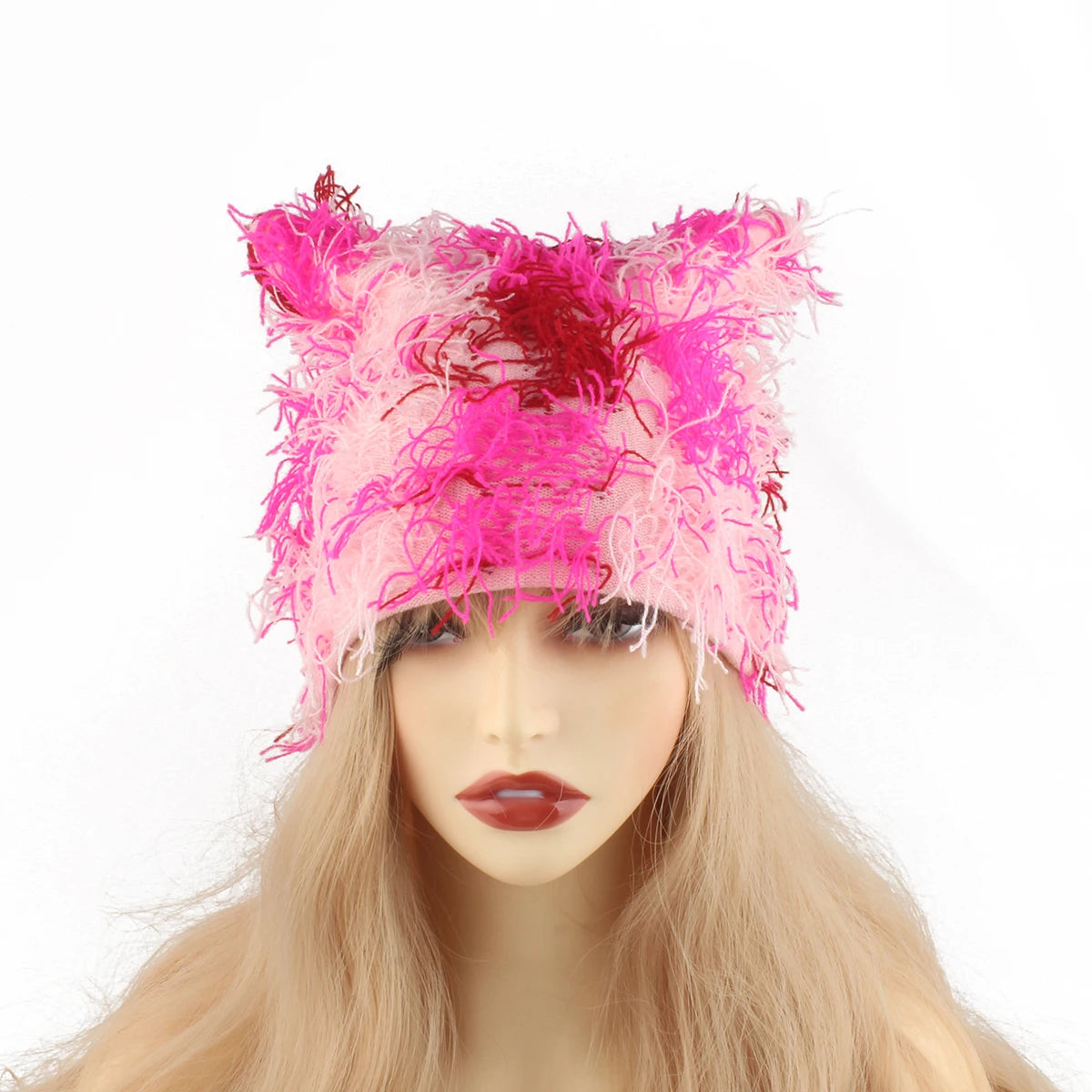 Autumn Winter Hats For Women Cute Cat Ears Knitted Hat Unisex Fashion Street Punk Caps