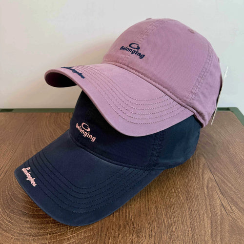Korean Style Letter Embroidered Baseball Caps for Women Men